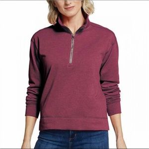 Eddie Bauer Collared Quarter Zip Fleece Sweatshirt Size XL